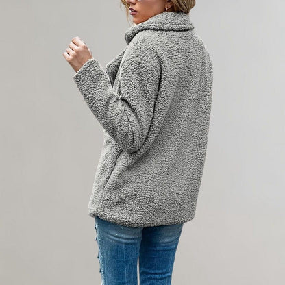 Róża | Blazer z teksturą teddy