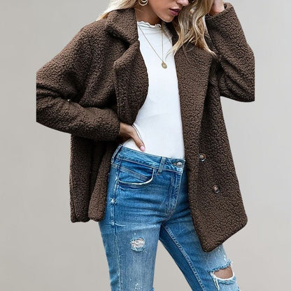 Róża | Blazer z teksturą teddy