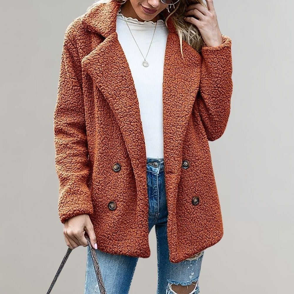 Róża | Blazer z teksturą teddy