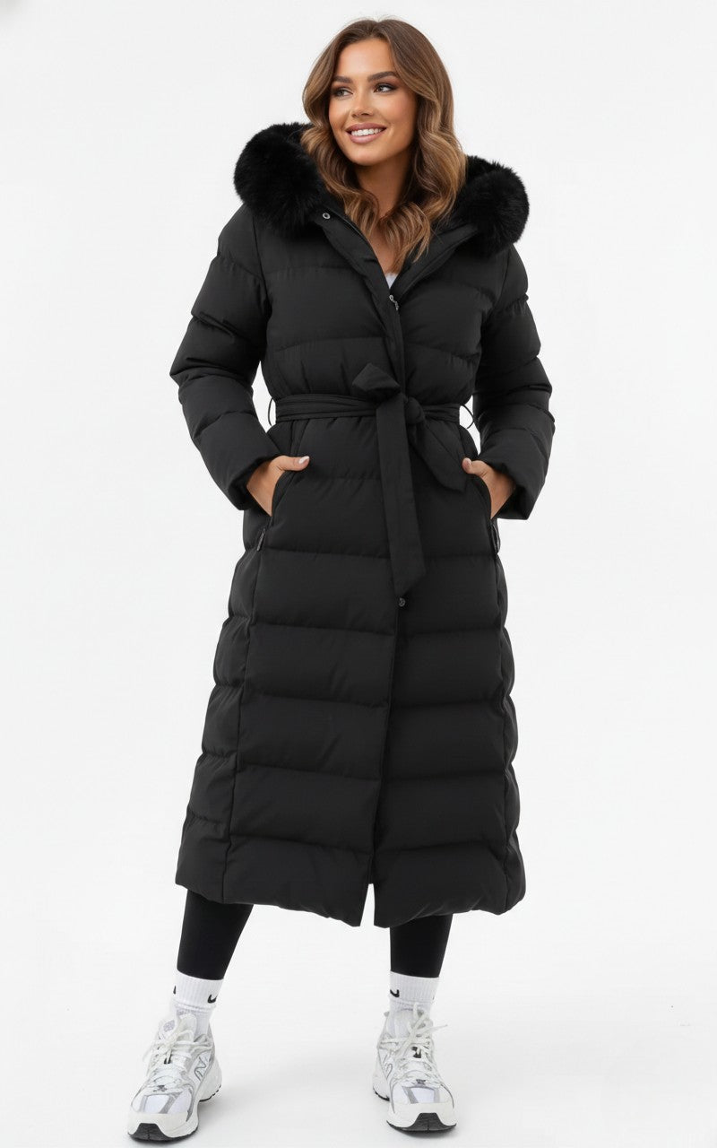 Róża | Lange winterparka met kraag