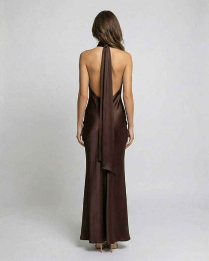 Roza | Maxi-jurk met halterhals