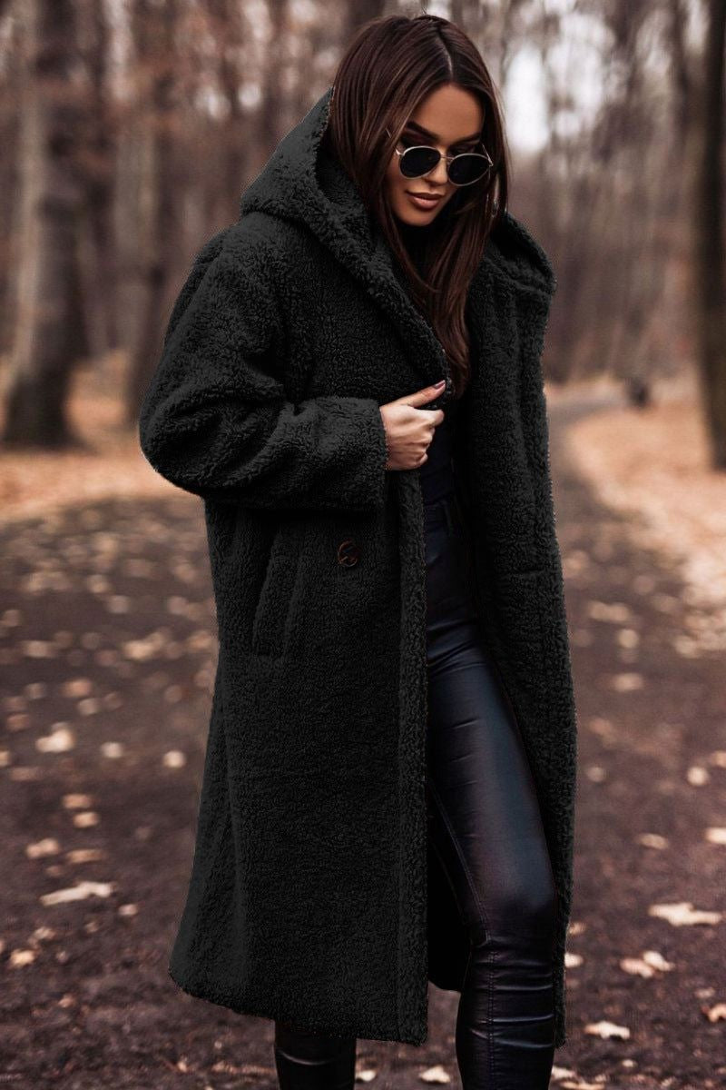 Ruta | Lange oversized jas met textuur