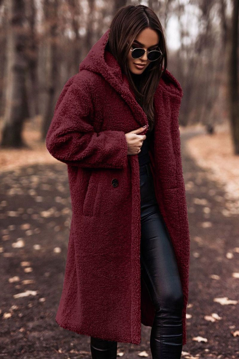 Ruta | Lange oversized jas met textuur