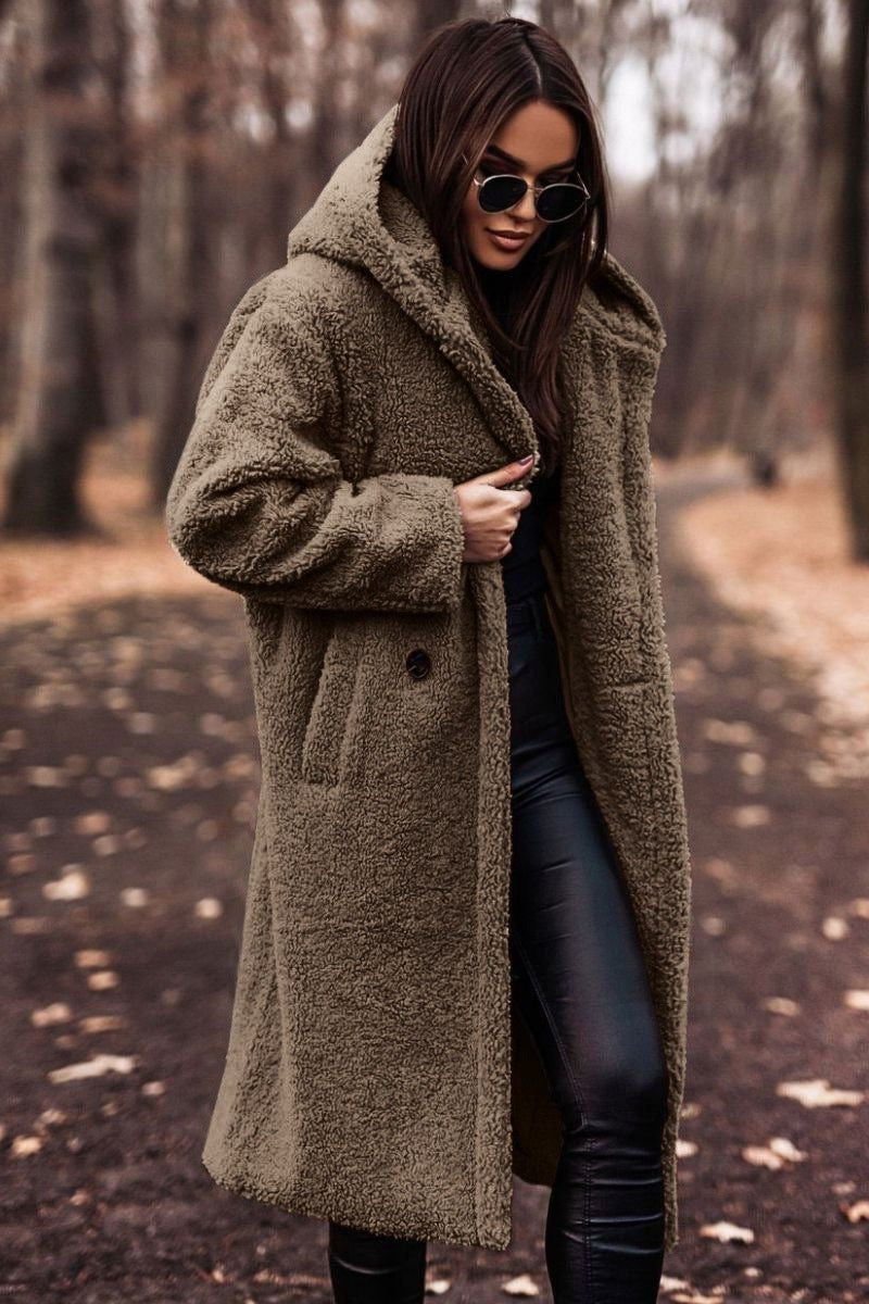 Ruta | Lange oversized jas met textuur