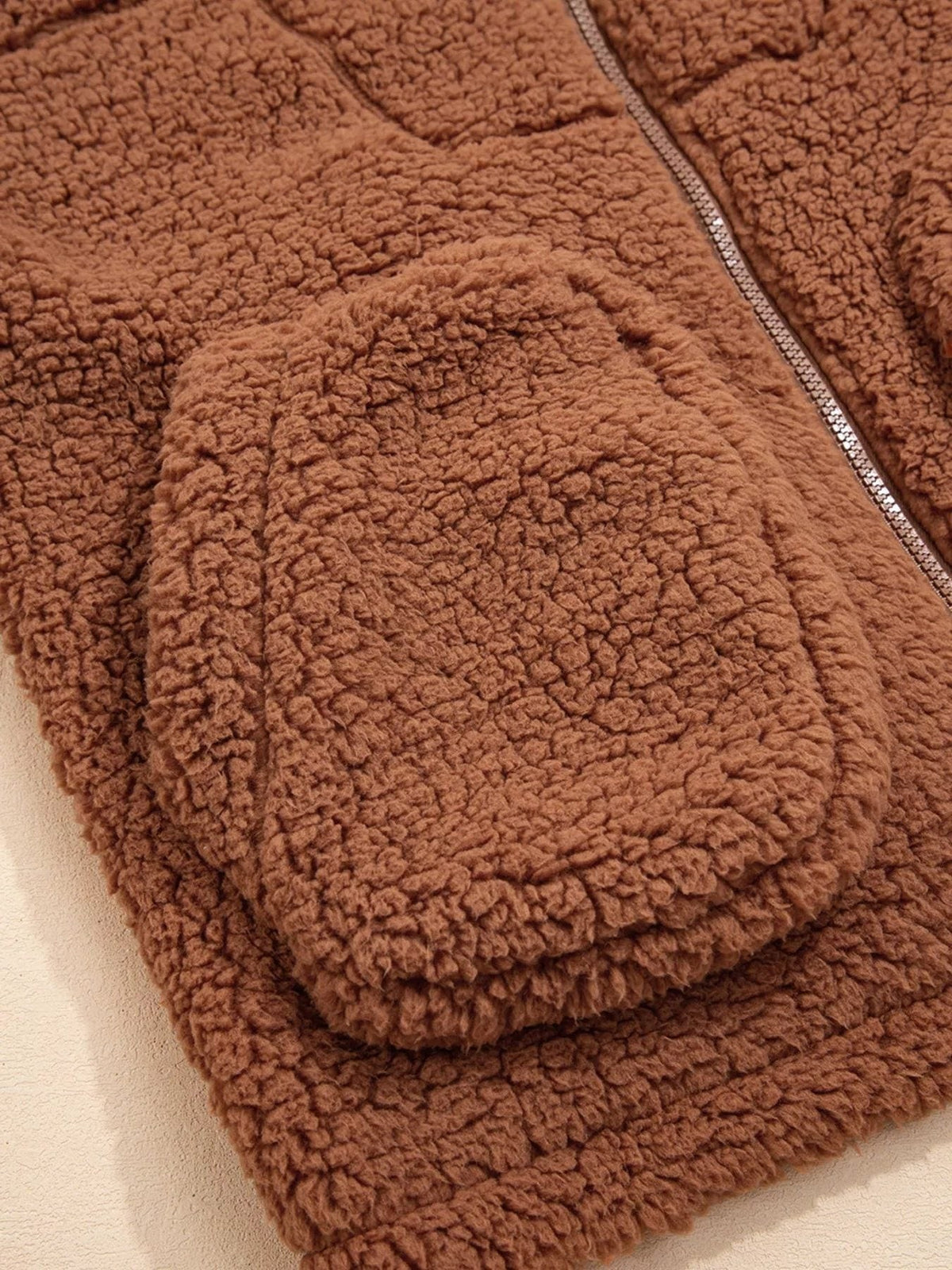 Ruta | Oversizowa kurtka z pluszowego teddy