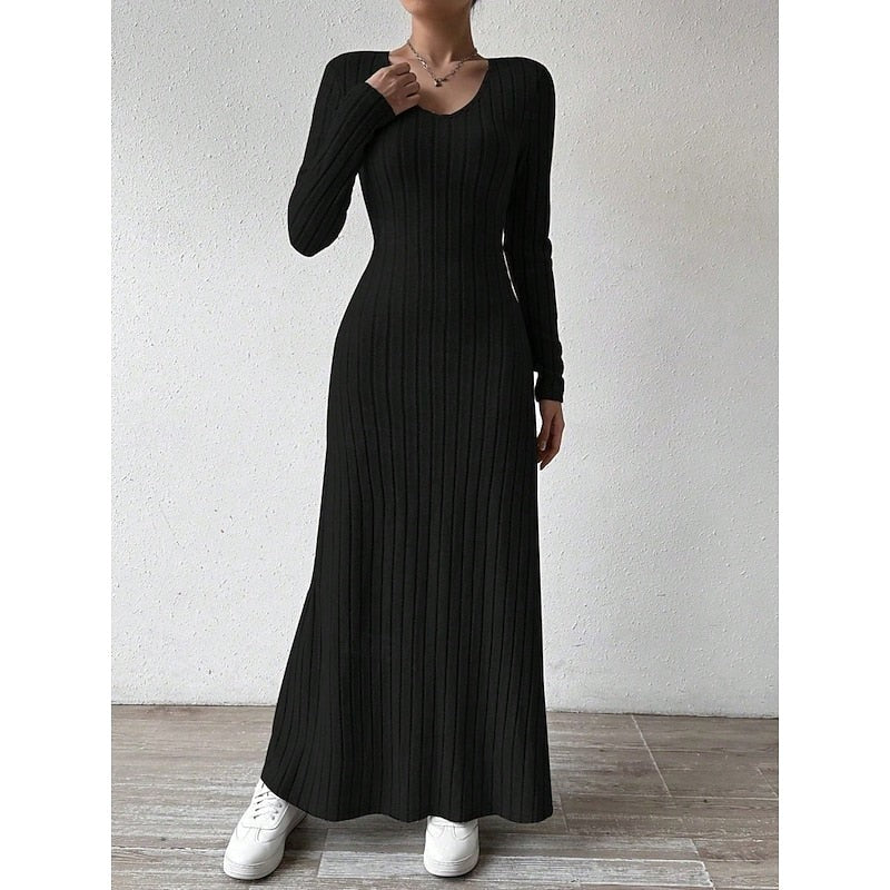 Sonia | Maxi-jurk met ribstructuur
