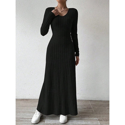 Sonia | Maxi-jurk met ribstructuur