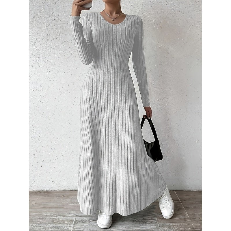 Sonia | Maxi-jurk met ribstructuur