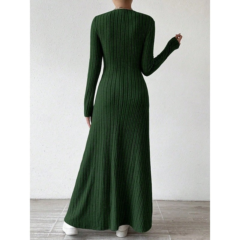 Sonia | Maxi-jurk met ribstructuur
