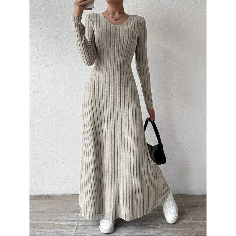 Sonia | Maxi-jurk met ribstructuur