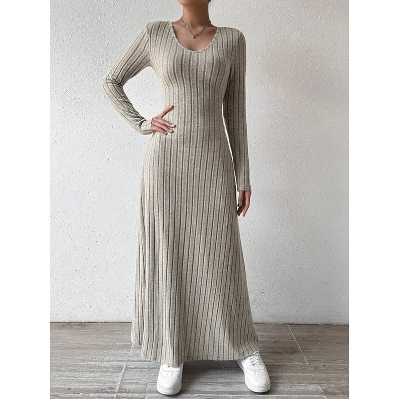 Sonia | Maxi-jurk met ribstructuur