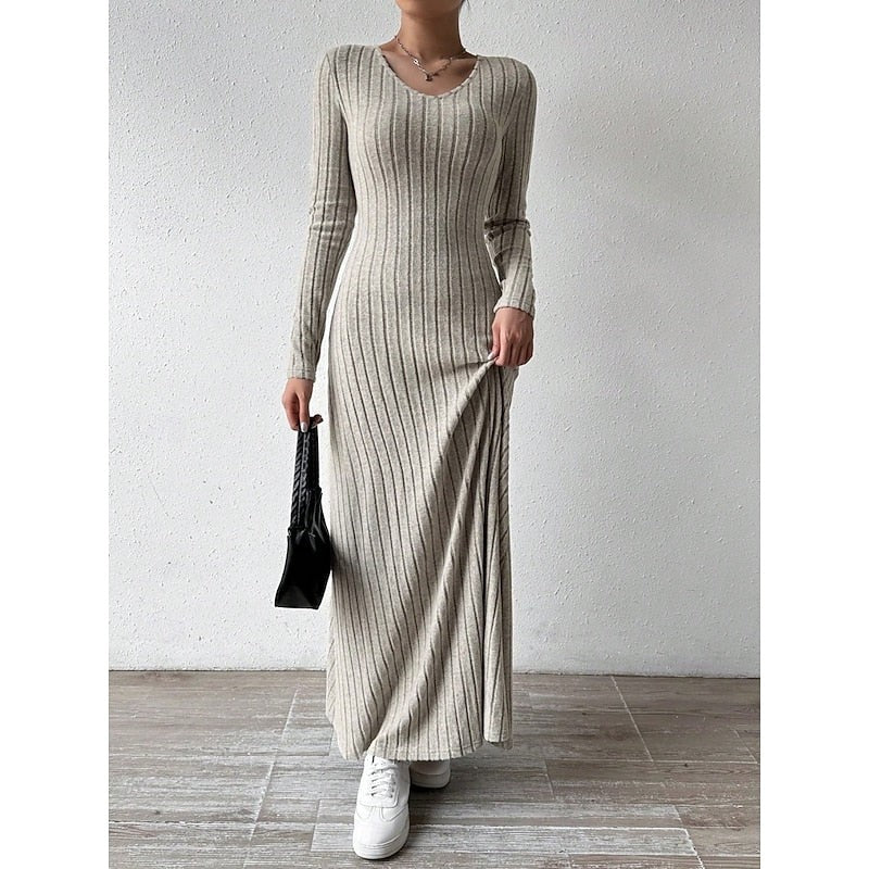 Sonia | Maxi-jurk met ribstructuur
