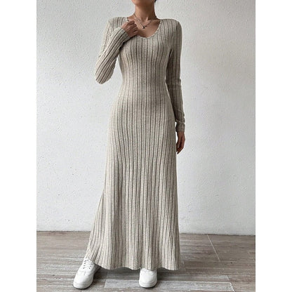 Sonia | Maxi-jurk met ribstructuur