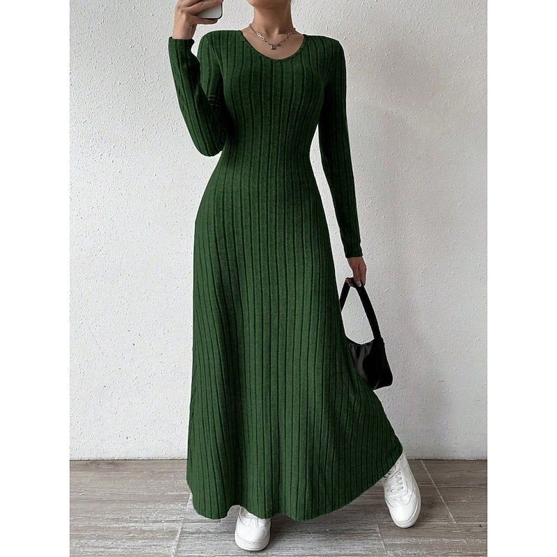 Sonia | Maxi-jurk met ribstructuur
