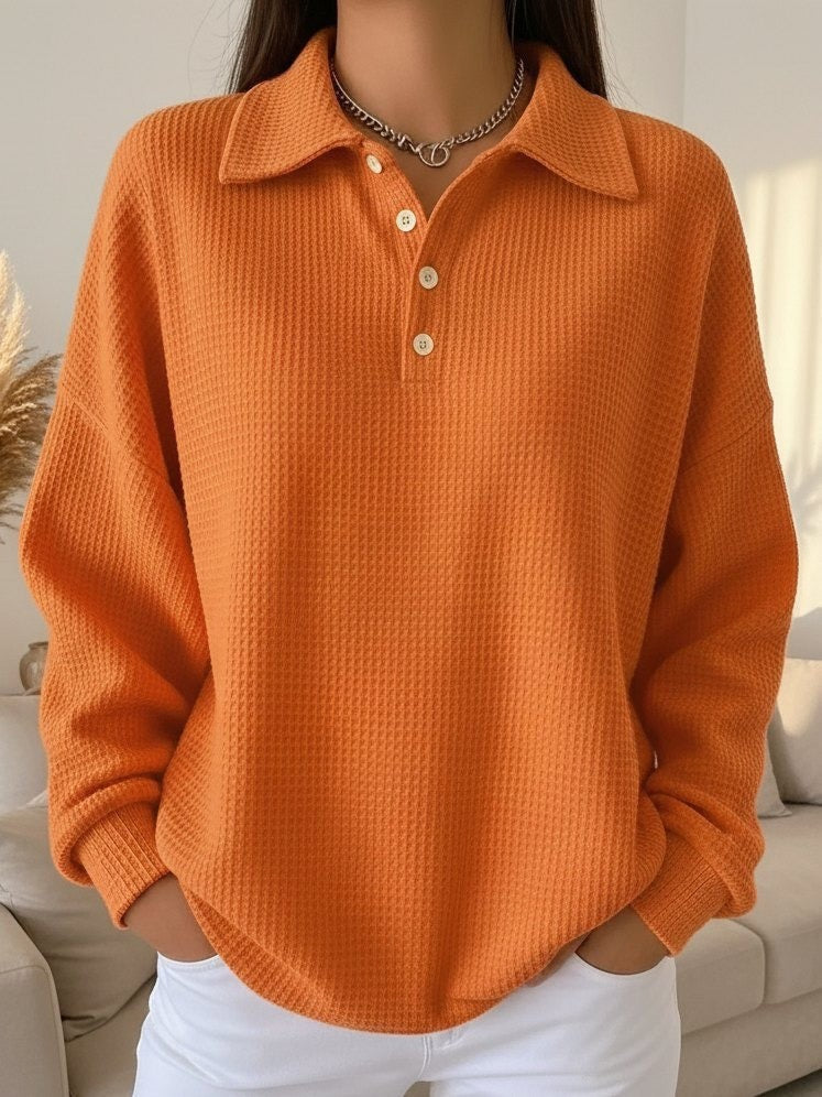 Stella | Sweter polo z guzikami