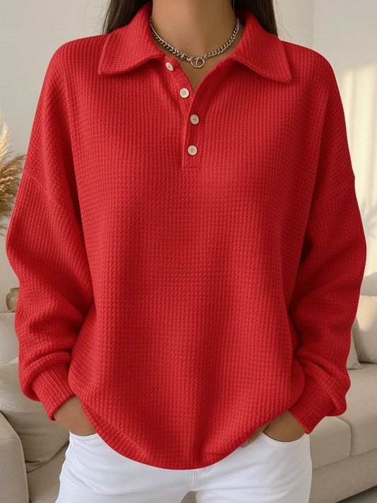 Stella | Sweter polo z guzikami