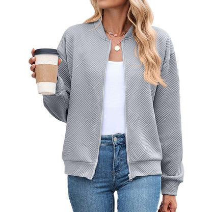 Łucja | Kurtka bomberka z teksturą
