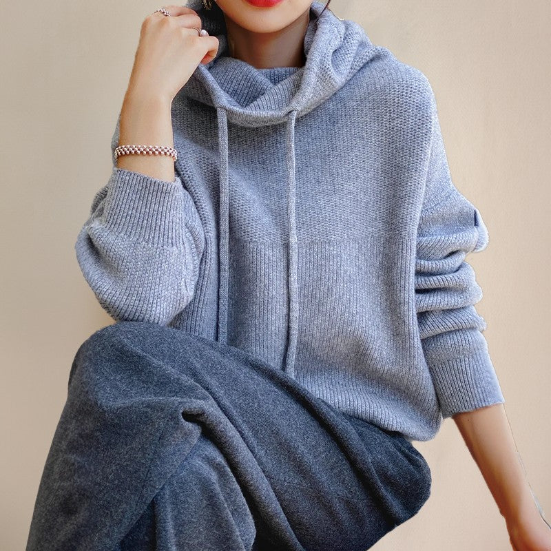 Urszula | Oversizowy sweter z kapturem