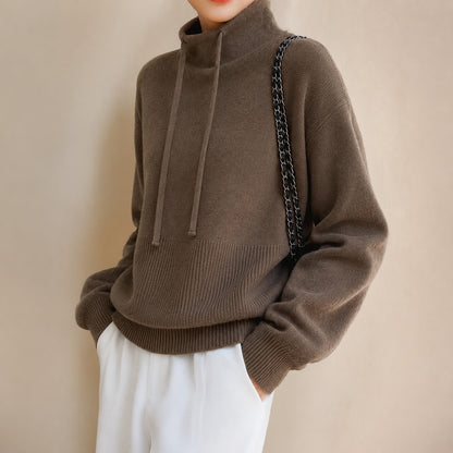 Urszula | Oversizowy sweter z kapturem