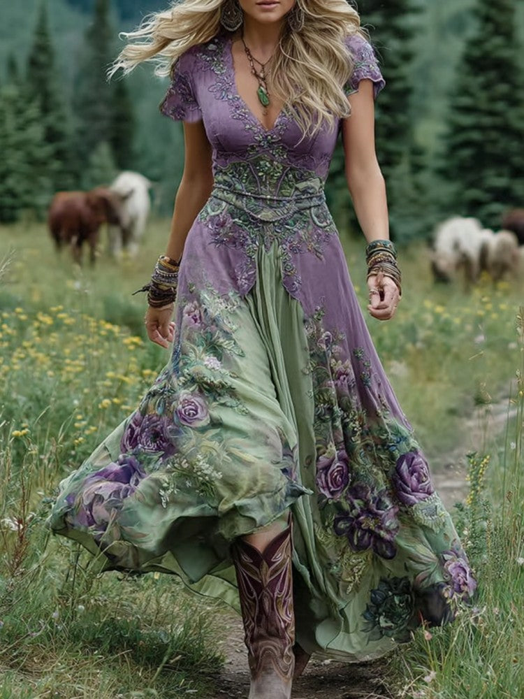 Wanda | Maxi-jurk met bloemen