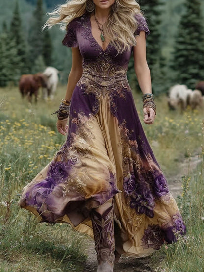 Wanda | Maxi-jurk met bloemen