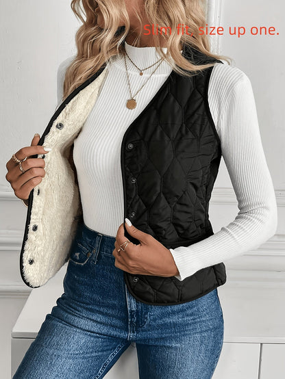 Wiktoria | Omkeerbaar gewatteerd bodywarmer