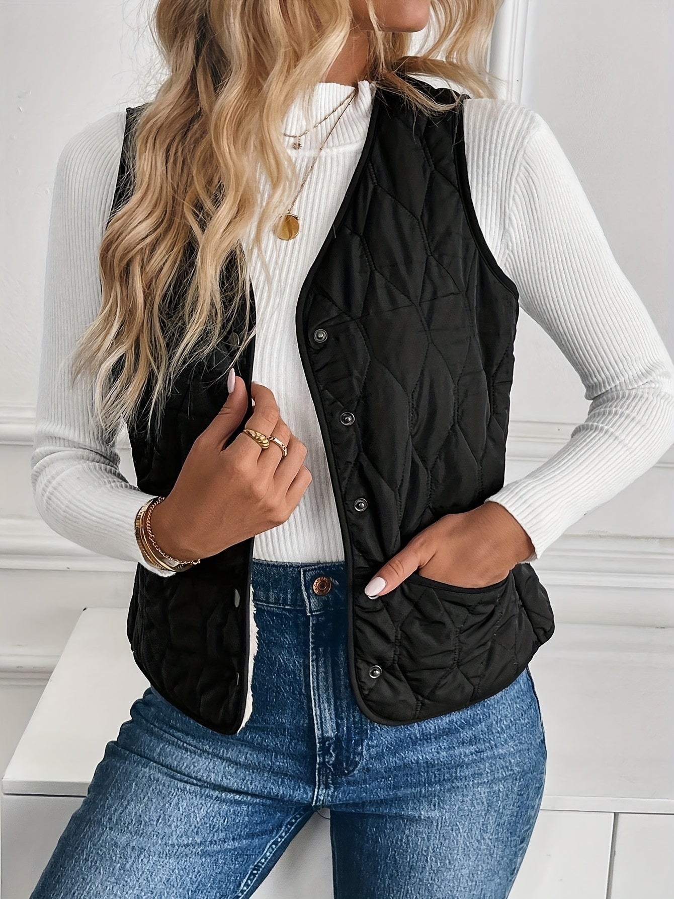 Wiktoria | Omkeerbaar gewatteerd bodywarmer