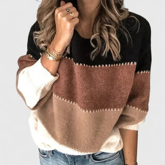Zosia | Sweter w paski kolorowe