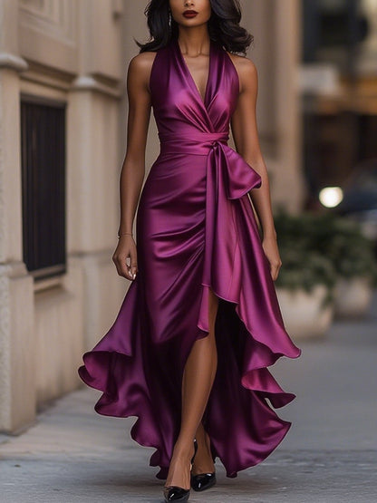 Zuzanna | Asymmetrische maxi-wikkeljurk