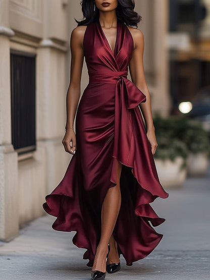 Zuzanna | Asymmetrische maxi-wikkeljurk
